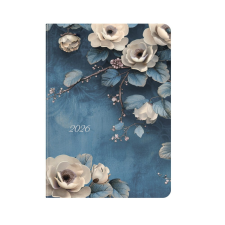 Kalendart Naptár Kft. TopTimer Határidőnapló 2026, J022 B6 (Napi beoszt.) FEHÉR RÓZSA határidőnapló