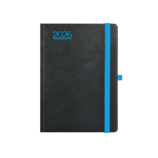 Kalendart Naptár Kft. TOPTIMER Nero Naptár tervező A5 heti 2026 fekete-kék határidőnapló