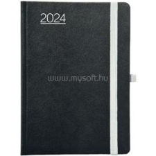 Kalendart Nero 2024-es N021 A5 napi beosztású fekete/szürke határidőnapló (24T021N-005) határidőnapló