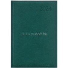 Kalendart Traditional 2024-es T022 B6 napi beosztású zöld határidőnapló (24T022T-006) határidőnapló