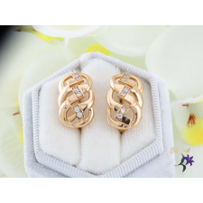  Kalin goldfilled dizájn fülbevaló fehér kövekkel-18K fülbevaló