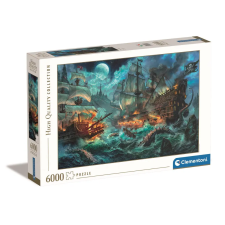 Kalóz hajó Pirate Battle 6000 db-os puzzle Clementoni puzzle, kirakós