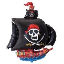 Kalóz Pirate ship, Kalózhajó fólia lufi 36 cm party kellék