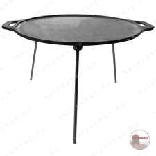 Kályhaház 3 Lábú Öntöttvas Szeletsütő / Pecsenyesütő - Ø 43 cm - Sík felületű edény