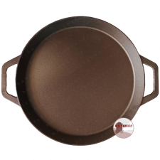 Kályhaház Extra nagy, Öntöttvas serpenyő - 45 cm Ø - Grillre, Sütőbe és Kemencéhez - Fogantyúval edény