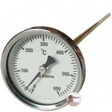 Kályhaház Kemence hőmérő 0-600°C-ig, 50 cm szár hossz, Réz Védőcsővel sütés és főzés