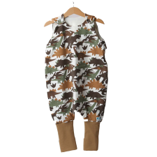  Kamáslis tipegő hálózsák, 2TOG, dinó, barna hálózsák, pizsama