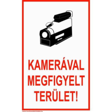 Kamerával megfigyelt terület - műanyag, 160*240mm információs tábla, állvány