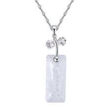 Kami - Swarovski kristályos nyaklánc - csillámos fehér nyaklánc