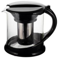 Kamille Üveg, rozsdamentes acél szűrővel 1000 ml, kerek vízforraló és teáskanna