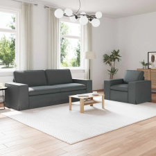  Kanapé 2 pcs Sötétszürke Fém bútor