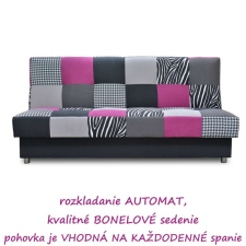  Kanapé ágyfunkcióval és ágyneműtartóval, szövet rózsaszín, ALABAMA bútor