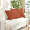  Kanapé párnák 2 pcs Piros Narancs 70 x 50 cm Bársonyos szövet