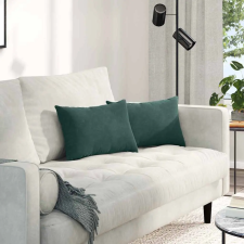  Kanapé párnák 2 pcs Sötétzöld 50 x 30 cm Bársonyos szövet lakástextília