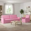  Kanapé Szett 2 pcs Rózsaszín Szövet
