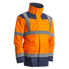  KANATA 4/1 HI-VIZ NARANCS/KÉK PE KABÁT_L láthatósági ruházat