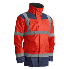  KANATA 4/1 HI-VIZ PIROS/KÉK PE KABÁT_XL láthatósági ruházat