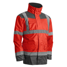 KANATA 4/1 HI-VIZ PIROS/SZÜRKE PE KABÁT_L láthatósági ruházat
