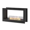  Kandalló InFire 2Side 900, Alagút, Bioetanol, 90x25x50 cm, központi, Védőüveg, Acél, Fekete