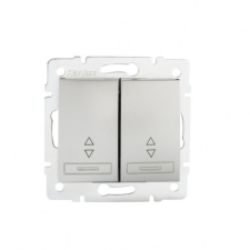KANLUX 24837 DOMO 01-1060-243 Dupla alternatív kapcsoló ezüst villanyszerelés