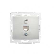 KANLUX 24872 DOMO 01-1400-043 Adatcsatlakozó aljzat RJ45 Cat 6 ezüst villanyszerelés