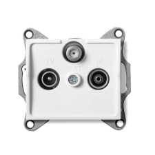 KANLUX 25102 LOGI 02-1340-002 Antenna csatlakozó TV/R/SAT aljzat átmenő villanyszerelés
