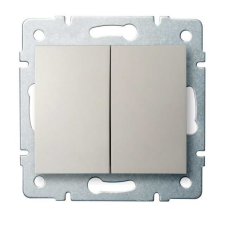KANLUX 25129 LOGI 02-1022-103 Dupla nyomókapcsoló 10AX - 250V~ villanyszerelés