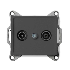 KANLUX 25277 LOGI 02-1320-041 grafit antenna csatlakozó TV/FM aljzat, átmenő villanyszerelés