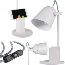 KANLUX Iskolai éjszakai asztali lámpa + szervező Raibo E27 5W fehér KANLUX világítás