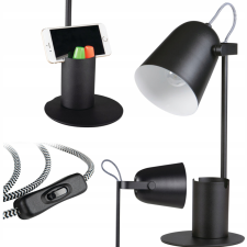 KANLUX Iskolai éjszakai asztali lámpa + szervező Raibo E27 5W fekete KANLUX világítás
