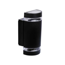 KANLUX ZEW EL-235U-B lámpatest 2xGU10 foglalattal, oldalfali, lekerekített, IP44, Fekete világítás