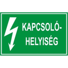  Kapcsolóhelyiség - öntapadó, 150*100mm információs tábla, állvány