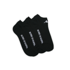 Kappa Kappa unisex mercerizált titokzokni - 3 pár/csomag - pamut titokzokni - fekete - 36-38