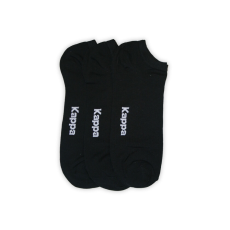 Kappa Kappa unisex pamut titokzokni - 3 pár/csomag - mercerizált titokzokni - fekete - 45-47