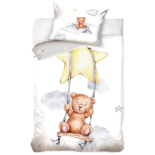 KAPTAN Crib Bed Linen Teddy Bear Swing on the Star (554627-020) lakástextília
