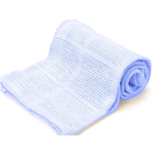 KAPTAN pamut méhsejt mintás takaró 230 × 260 cm, kék lakástextília