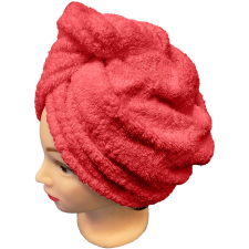 KAPTAN Quick-drying terry hair turban, red (10-13-0126-09-30-015) lakástextília