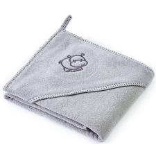  Kapucnis fürdőlepedő 80*80 cm - viziló szürke babatörülköző, kifogó