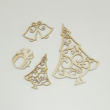  Karácsony, 4db-os szett dekorációs kellék