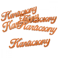  Karácsony felirat bronz metál 10cm 5db-os csomag dekorációs kellék