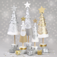 Karácsony Handmade Trees szalvéta 20 db-os 33x33 cm party kellék