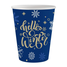 Karácsony i Hello Winter papír pohár 6 db-os 250 ml party kellék