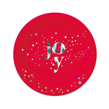 Karácsony i Red Joy papírtányér 6 db-os 18 cm party kellék