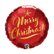 Karácsony Merry Christmas, Karácsonyi fólia lufi 46 cm party kellék