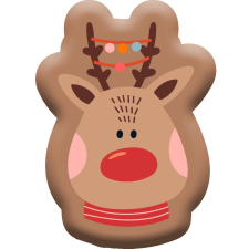 Karácsony Rénszarvas Brown Karácsony formapárna, díszpárna lakástextília