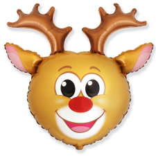 Karácsony Rénszarvas Red Nose fólia lufi 72 cm (WP) party kellék