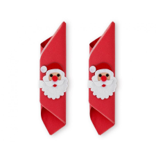Karácsony Santa Claus, Télapó szalvétagyűrű szett party kellék