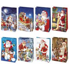 Karácsony Wishes papír ajándéktasak, ajándékzacskó 16x24x7 cm ajándéktasak