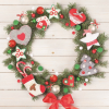  Karácsony Wreath with Felt szalvéta 20 db-os 33x33 cm