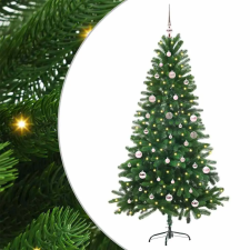  Karácsonyfa 150 LED-del állvánnyal Zöld 150 cm PE műfenyő